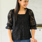 Lace Surprise Blouse In Black