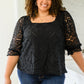 Lace Surprise Blouse In Black