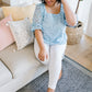 Lace Surprise Blouse In Blue