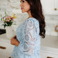 Lace Surprise Blouse In Blue