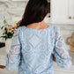 Lace Surprise Blouse In Blue