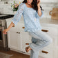 Lace Surprise Blouse In Blue