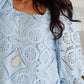 Lace Surprise Blouse In Blue
