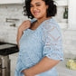 Lace Surprise Blouse In Blue
