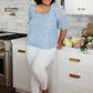 Lace Surprise Blouse In Blue