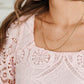 Lace Surprise Blouse In Pink