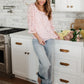 Lace Surprise Blouse In Pink