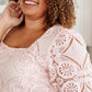 Lace Surprise Blouse In Pink