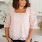 Lace Surprise Blouse In Pink