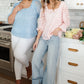 Lace Surprise Blouse In Pink