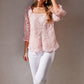 Lace Surprise Blouse In Pink