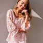 Lace Surprise Blouse In Pink