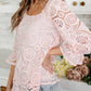 Lace Surprise Blouse In Pink