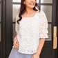 Lace Surprise Blouse in Ivory