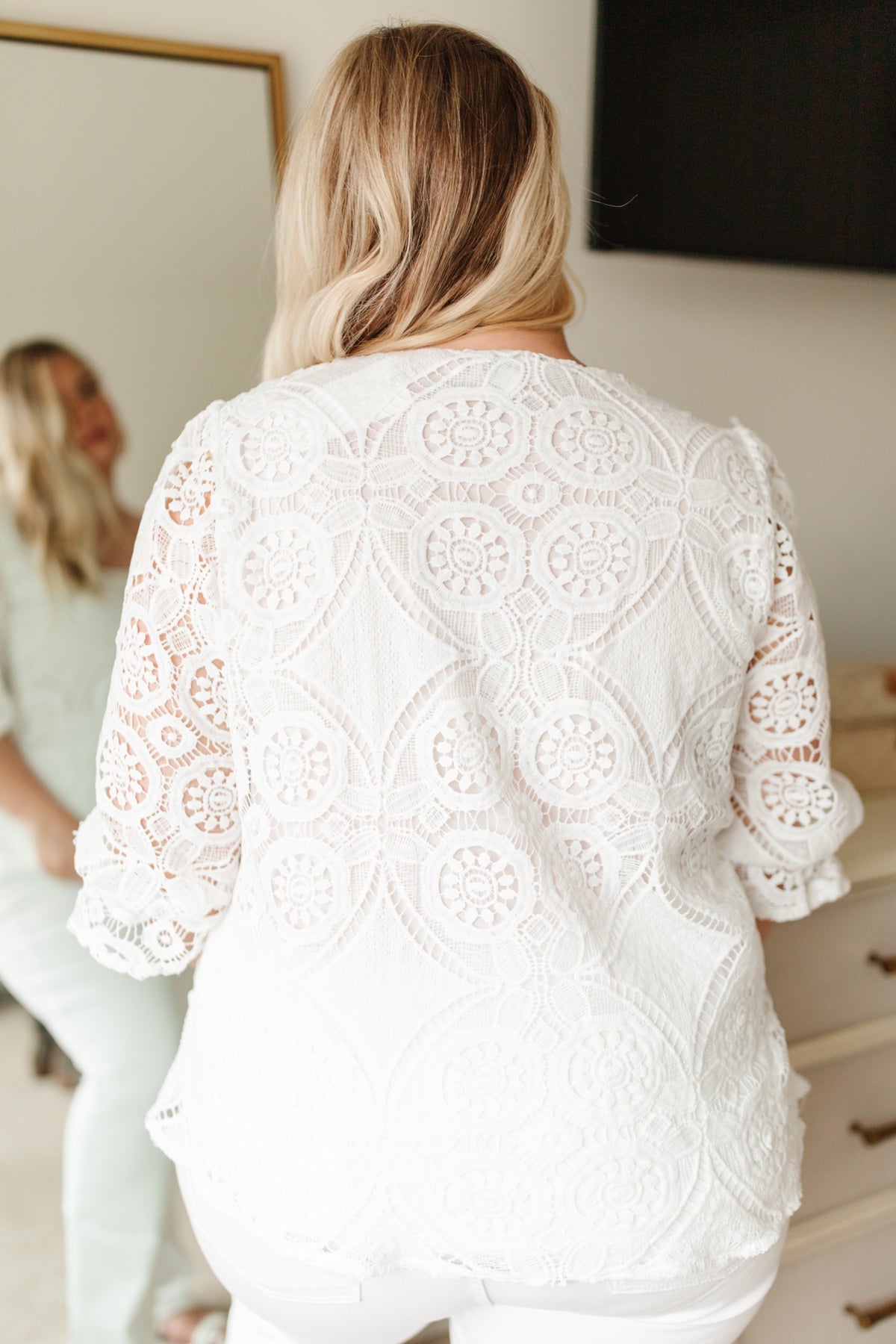 Lace Surprise Blouse in Ivory