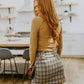 Hold Me Tight Ribbed Long Sleeve Top In Tan