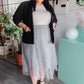 Layered In Lace Skirt In Gray