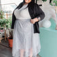 Layered In Lace Skirt In Gray