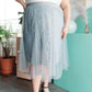 Layered In Lace Skirt In Gray