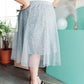 Layered In Lace Skirt In Gray