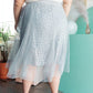 Layered In Lace Skirt In Gray