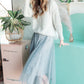 Layered In Lace Skirt In Gray