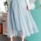 Layered In Lace Skirt In Gray
