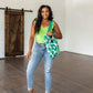 Lazy Daisy Knit Bag in Green