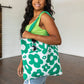 Lazy Daisy Knit Bag in Green