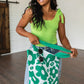 Lazy Daisy Knit Bag in Green