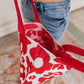 Lazy Daisy Knit Bag in Red
