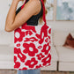 Lazy Daisy Knit Bag in Red
