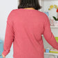 Lean Into Something Cozy Waffle Knit Top in Marsala