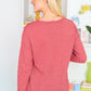 Lean Into Something Cozy Waffle Knit Top in Marsala