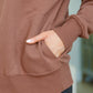 Leena Mock Neck Pullover in Cocoa