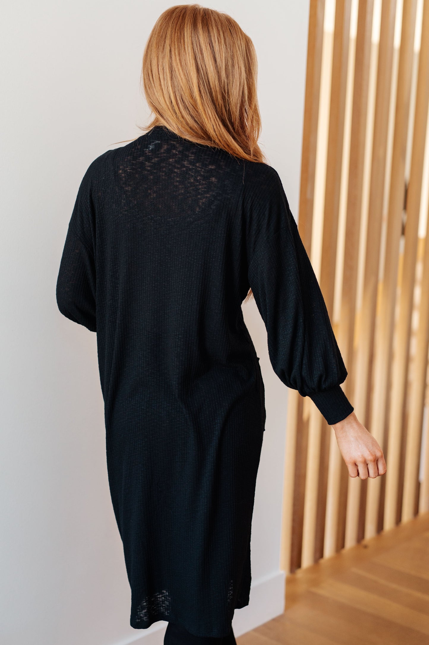 Lengths You'll Go Duster Cardigan in Black