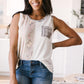 Let's Go Halfsies Tank in Taupe
