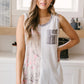 Let's Go Halfsies Tank in Taupe