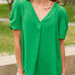 Let's Meet Up Green Blouse