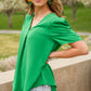 Let's Meet Up Green Blouse