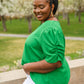 Let's Meet Up Green Blouse
