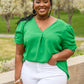 Let's Meet Up Green Blouse