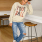 Let's Play Football Graphic Sweatshirt In Sand
