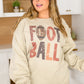 Let's Play Football Graphic Sweatshirt In Sand
