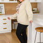 Let's Play Football Graphic Sweatshirt In Sand