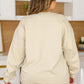 Let's Play Football Graphic Sweatshirt In Sand