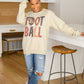 Let's Play Football Graphic Sweatshirt In Sand
