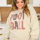 Let's Play Football Graphic Sweatshirt In Sand