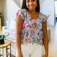 Let's Talk Flutter Sleeve Top