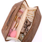 Life In Luxury Large Capacity Cosmetic Bag in Tan